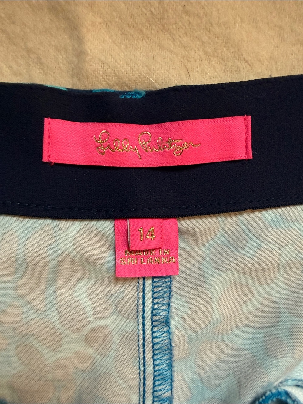 Lilly Pulitzer Vibrant Blue Leopard Print Pants - Picture 7 of 13